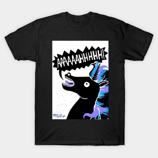 AAAAAAHHHHH!! Says the Unicorn T-Shirt by Mishi